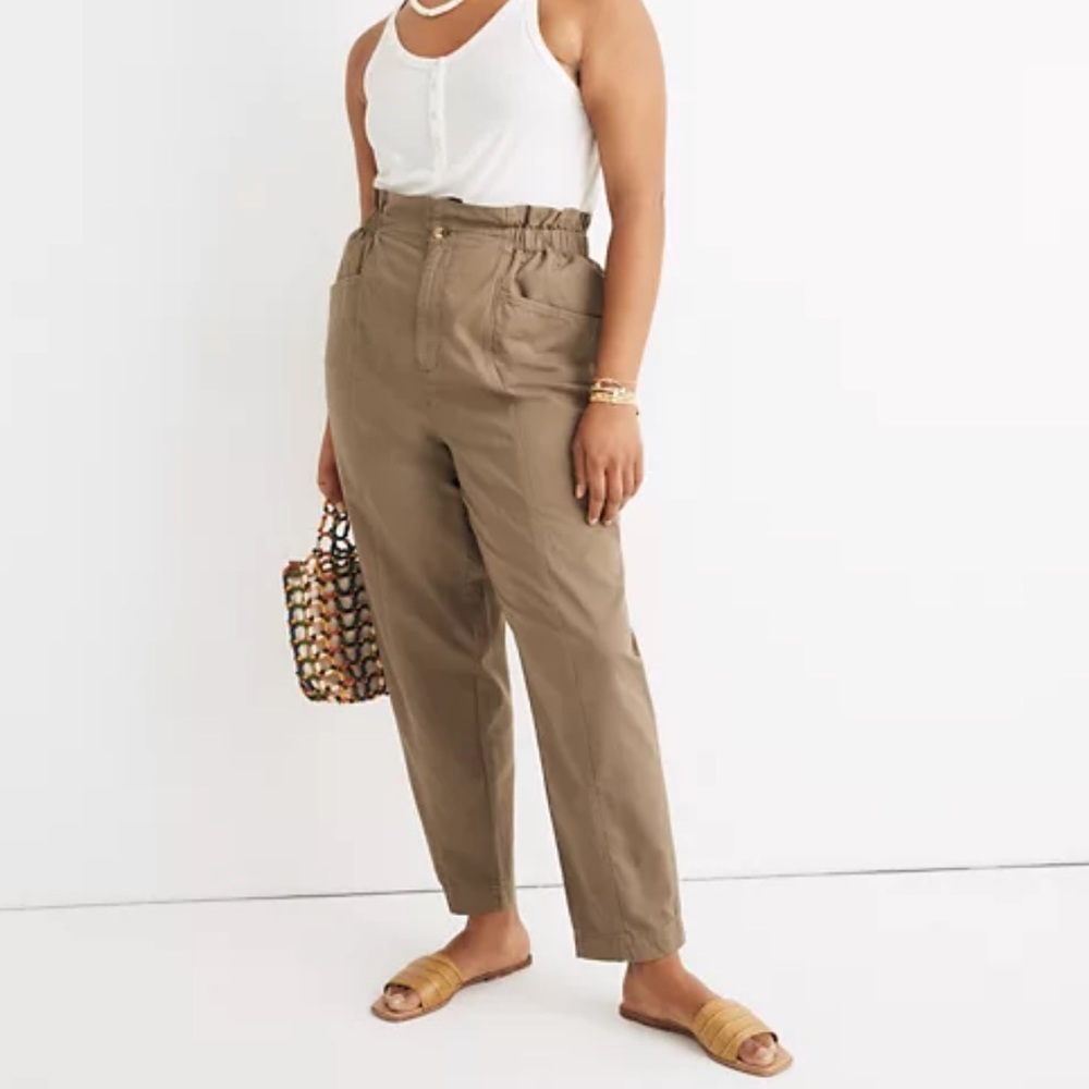 Madewell Paperbag Pants Green